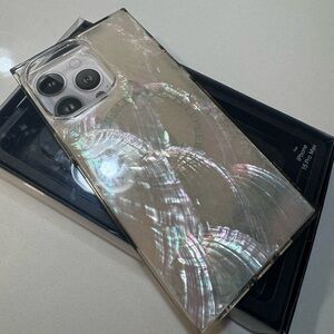 Flaunt Pink Mother of Pearl SQUARE iPhone Case